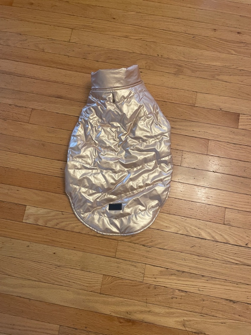 Shiny Metallic Puffer Dog Coat